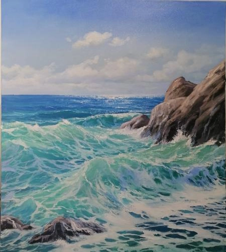 Картина Масло О МОРЕ МОРЕ художника Белякова Наталья