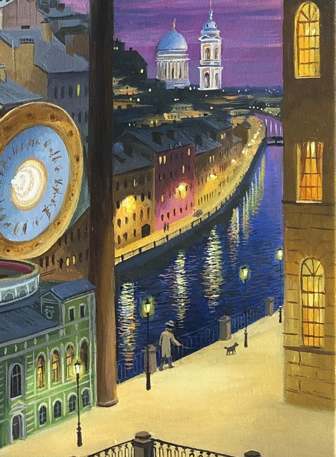 Картина Масло Петербургская фантазия. Утро, день и ночь. Шкатулка-Мариинка. художника Болотов Александр