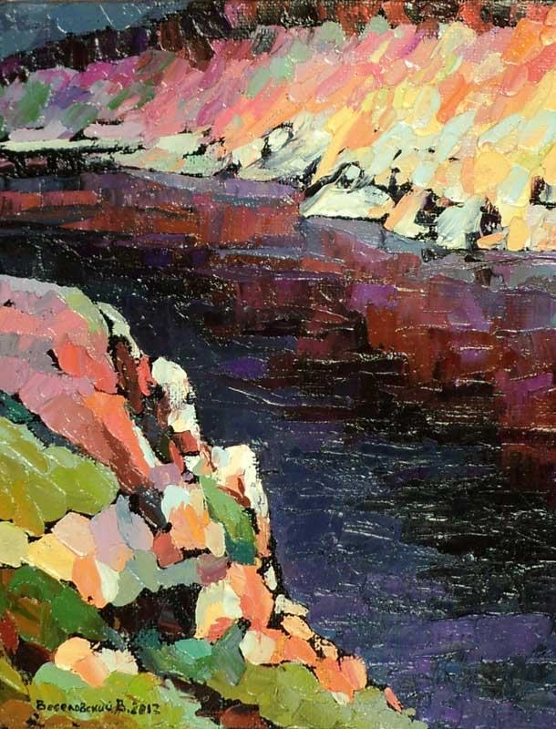 Картина Масло Берег. Этюд. художника Веселовский Валерий 