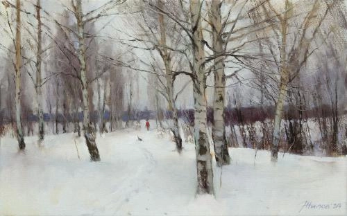 Картина Масло В январе художника Жилов Андрей