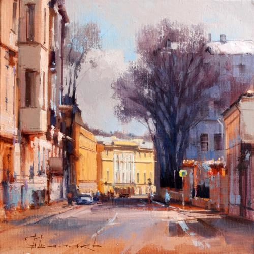Картина Масло В Обухов? Сделайте одолжение. Чистый переулок. художника Шалаев Алексей
