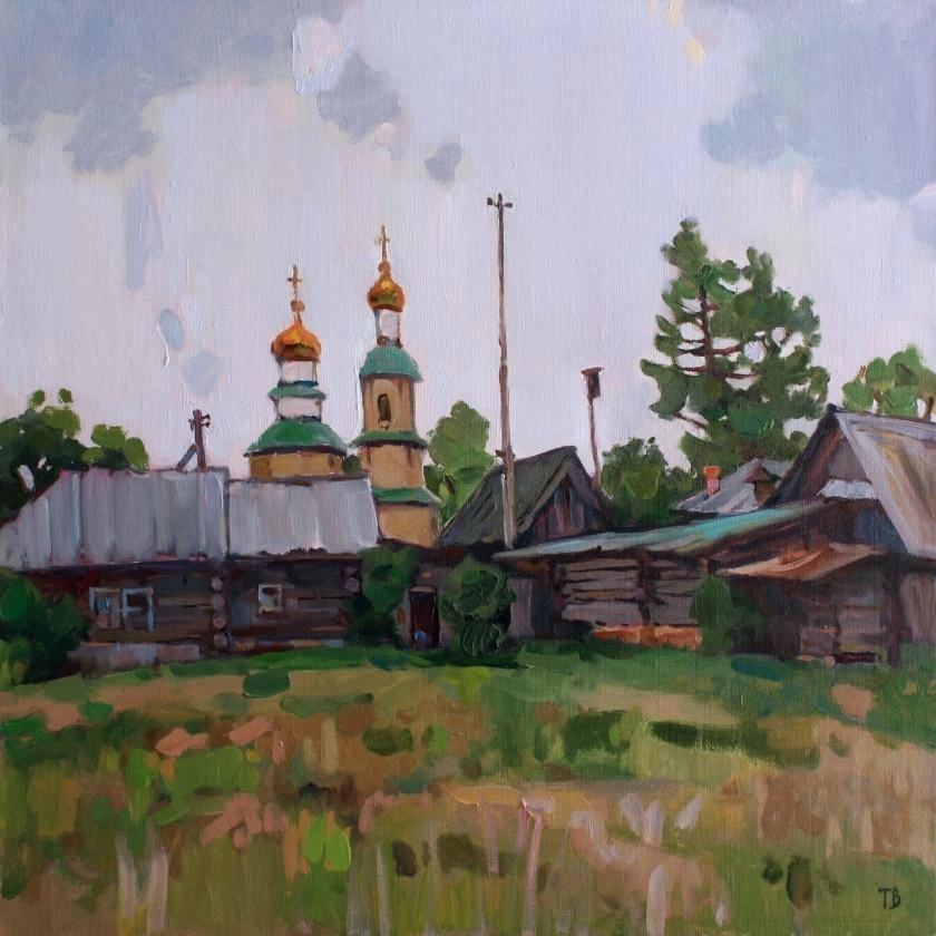 Картина Масло Прислониха художника Таранов Вячеслав