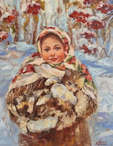 Картина Масло Зима художника Диана Маливани