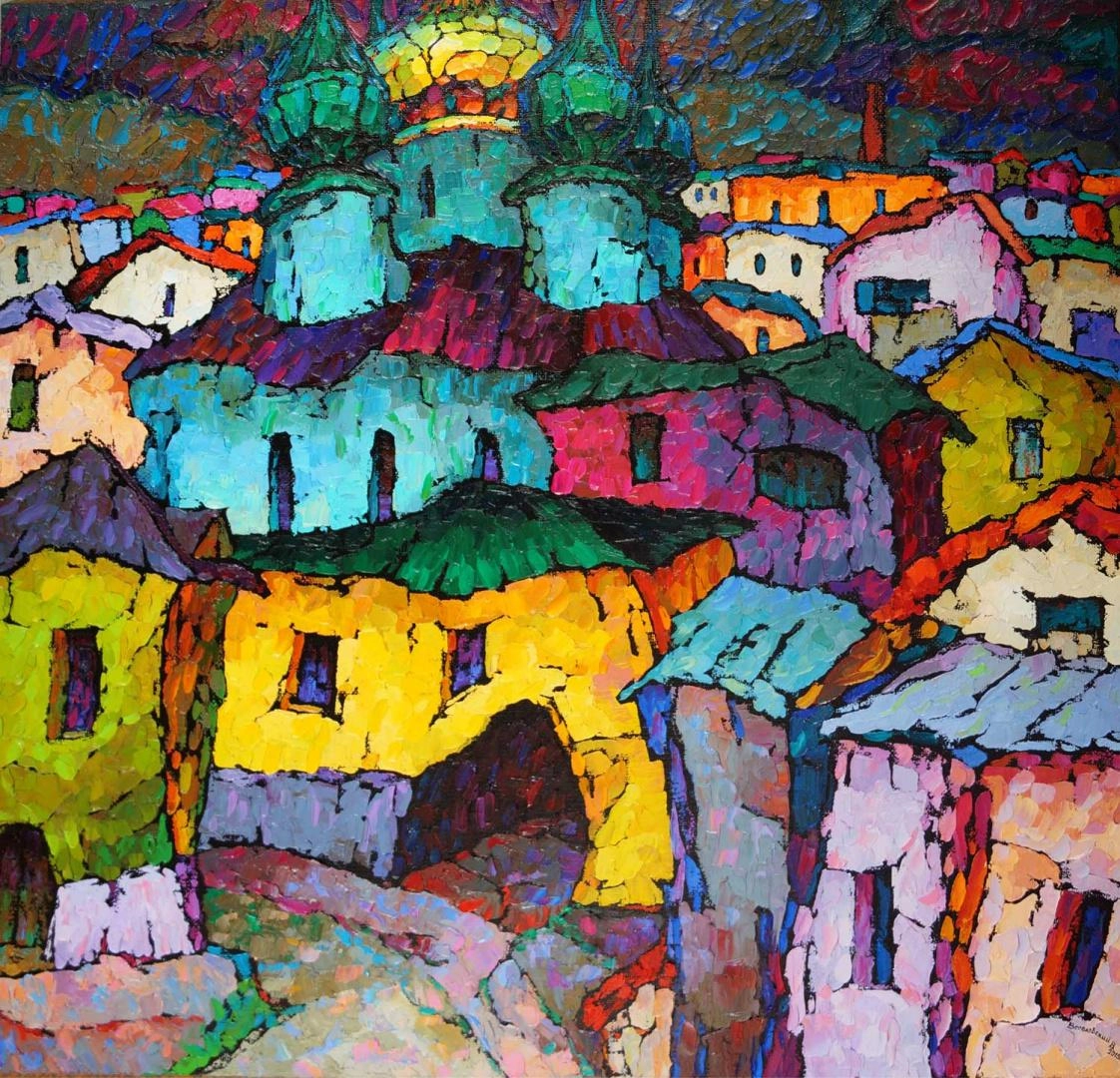 Картина Масло Лазурный Храм. художника Веселовский Валерий 