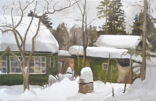 Картина Масло Дача художника Машин Игорь