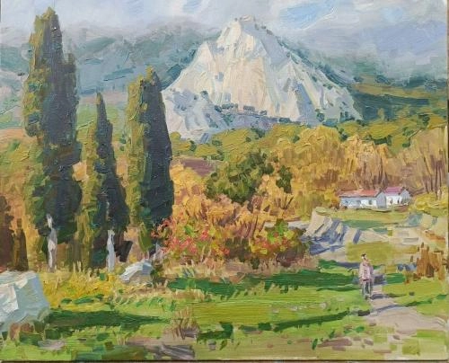 Картина Масло Крым. Симеиз. Вид на Малая гора Шаан-Кая художника Ольхов Владимир Николаевич 
