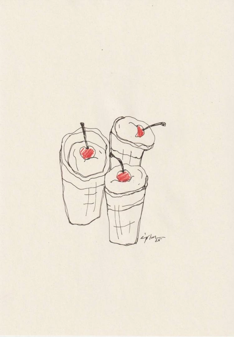 Картина Смешанная техника sundaes художника Зарецкая Виктория (embrassé par la muse)