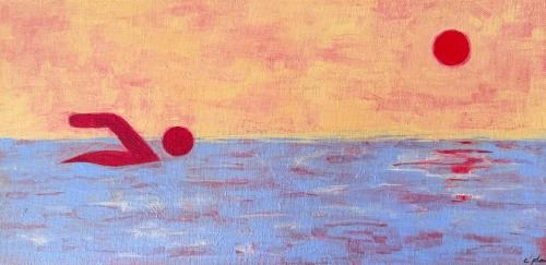 Картина Акрил saison de plage художника Зарецкая Виктория (embrassé par la muse)