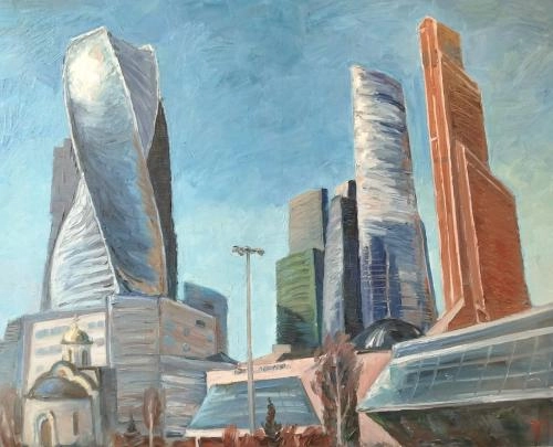 Картина Масло Сити художника Портяная Зоя Витальевна