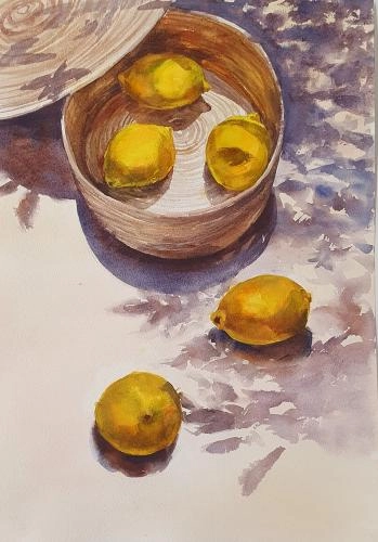 Картина Акварель Игра теней. Лимоны. художника Воронова Татьяна
