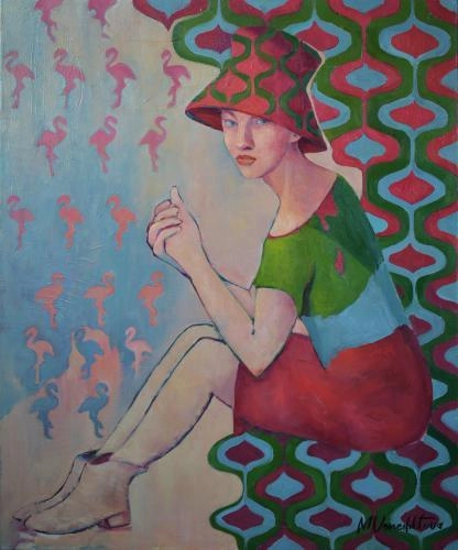 Картина Масло ОТПУСК С ФЛАМИНГО художника Марина  Венедиктова