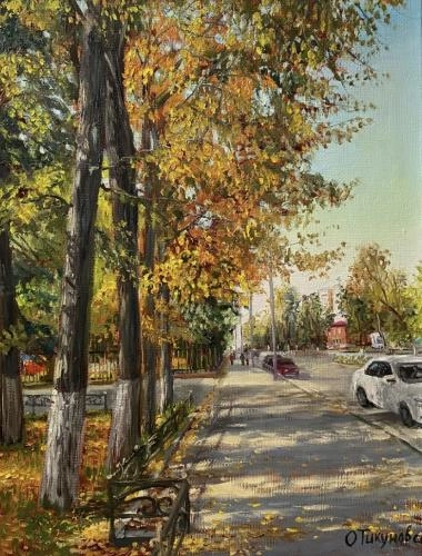 Картина Масло Теплый денечек художника Тикунова Ольга