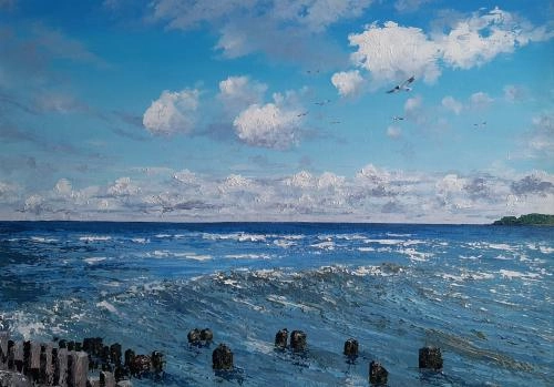 Картина Масло Балтийское море художника Феоктистов Вячеслав