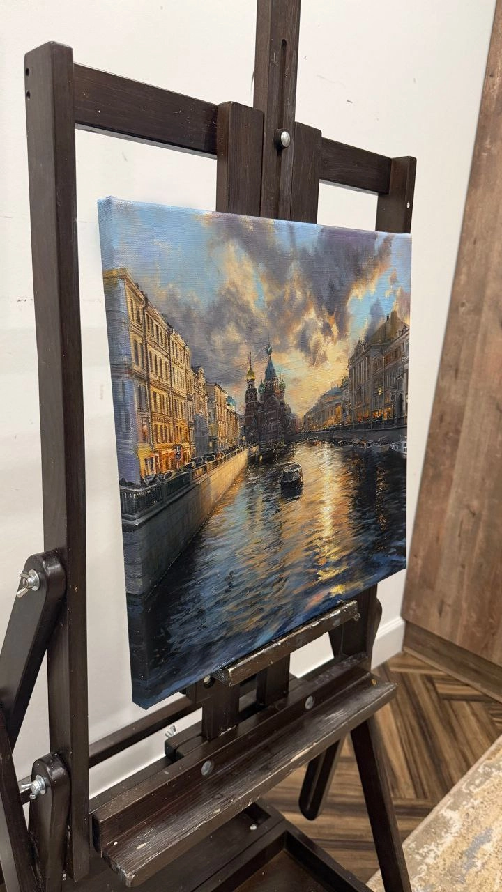 Картина Масло Спас на Крови Мерцание Петербургских каналов  художника Басова Вера