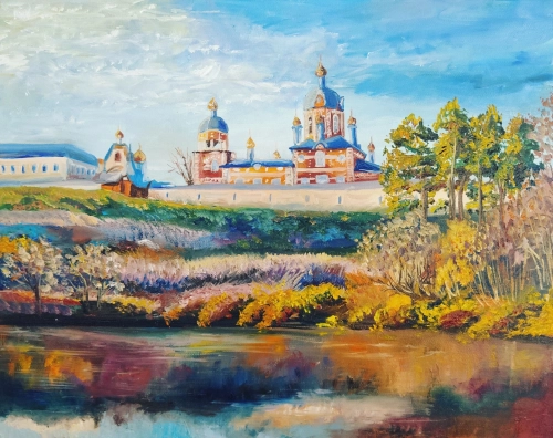 Картина Масло Мужской монастырь  художника Савватеева Алеся