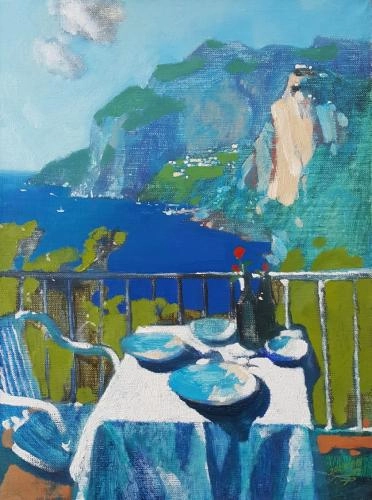 Картина Масло Terrazza Brunella. Capri художника Евгений Чеснов