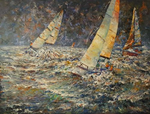 Картина Масло Регата. художника Всеволод Лайков