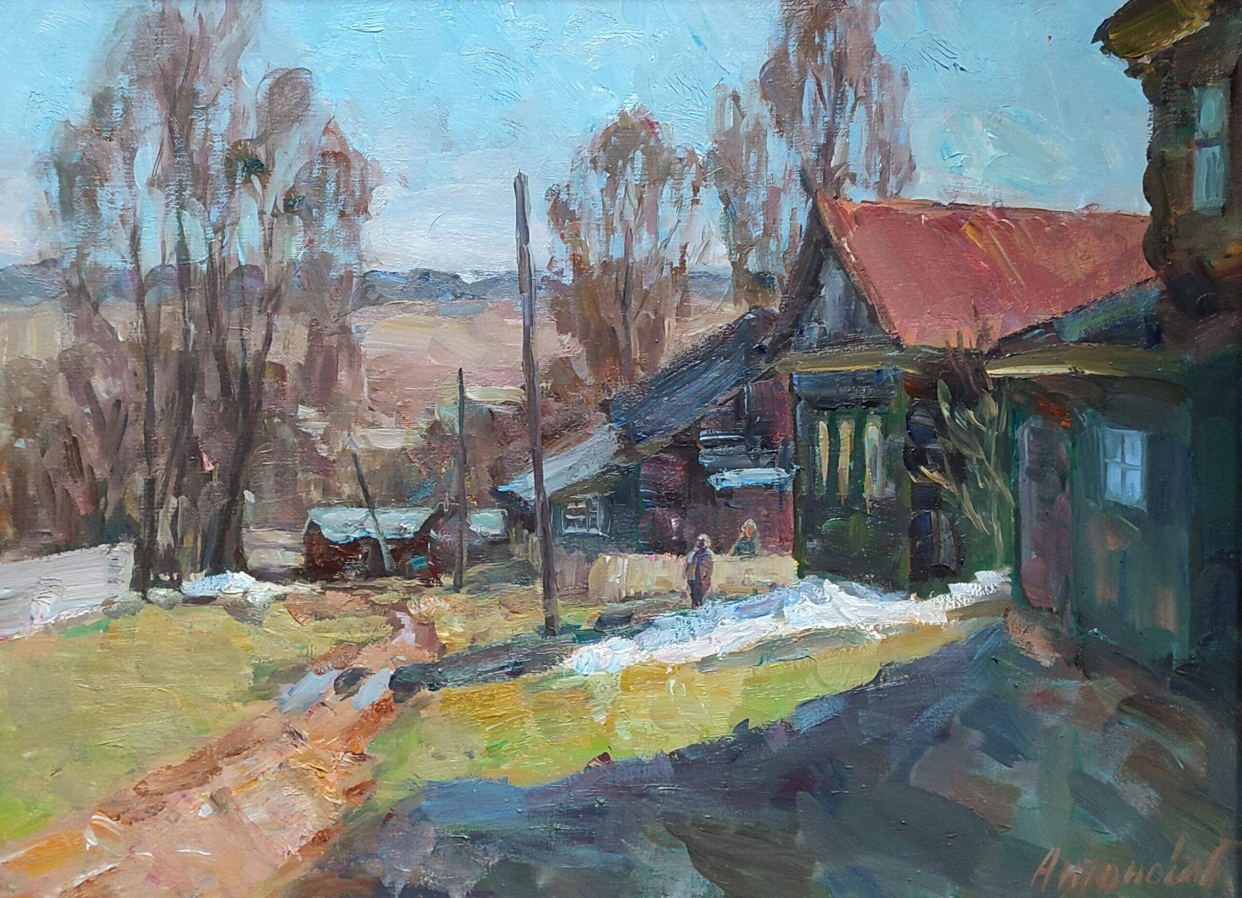 Картина Масло Соседки художника Антонова Галина 