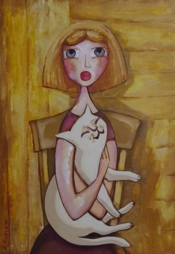 Картина  Собеседник Котэ художника Рома Кудзет