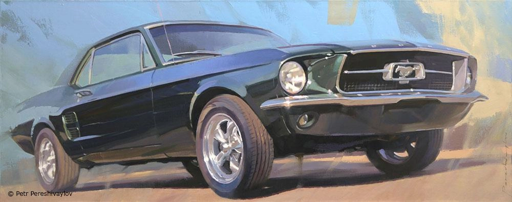 Картина Масло Ford Mustang 1967 художника Петр Перешивайлов