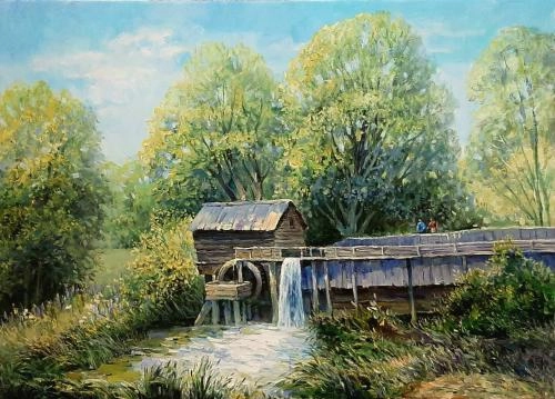 Картина Масло Мельница в Красниково художника Хон Андрей