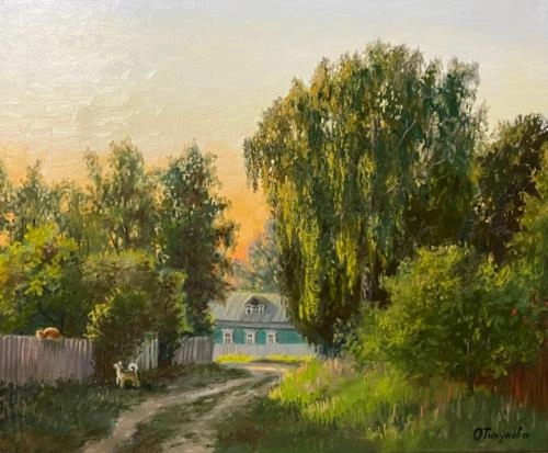 Картина Масло Летний вечер художника Тикунова Ольга