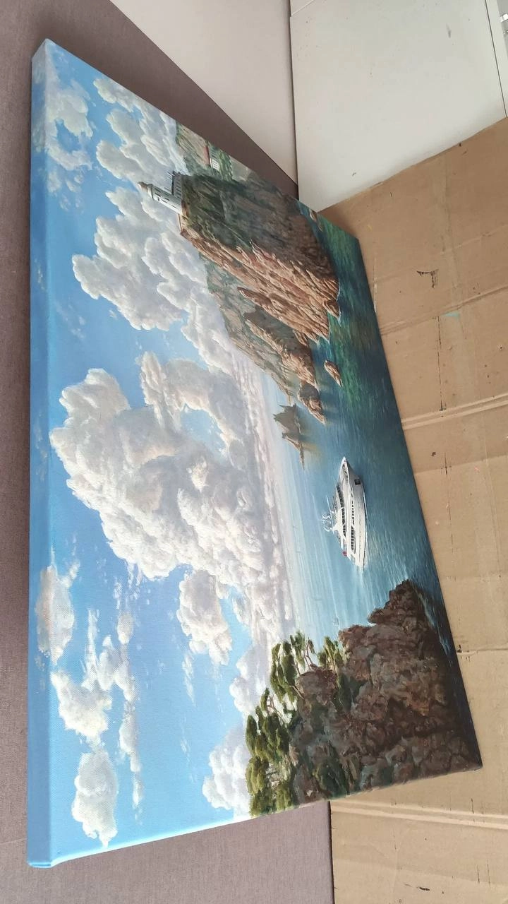 Картина Масло Яхта Путь на мечту  художника Басова Вера