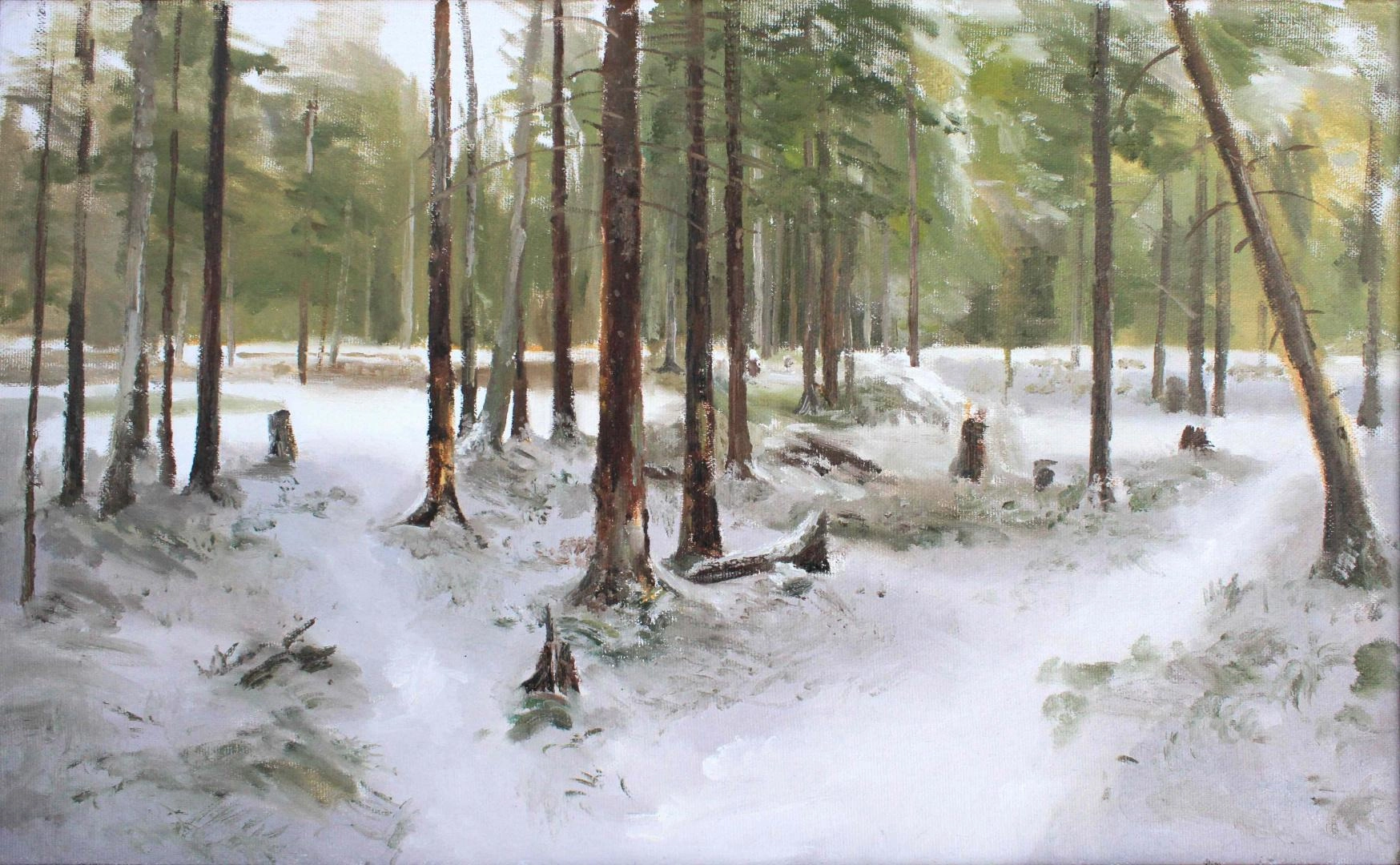 Картина Масло В зимней сказке художника Машин Игорь