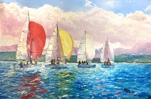 Картина Масло Регата художника Муртазин Ильгиз