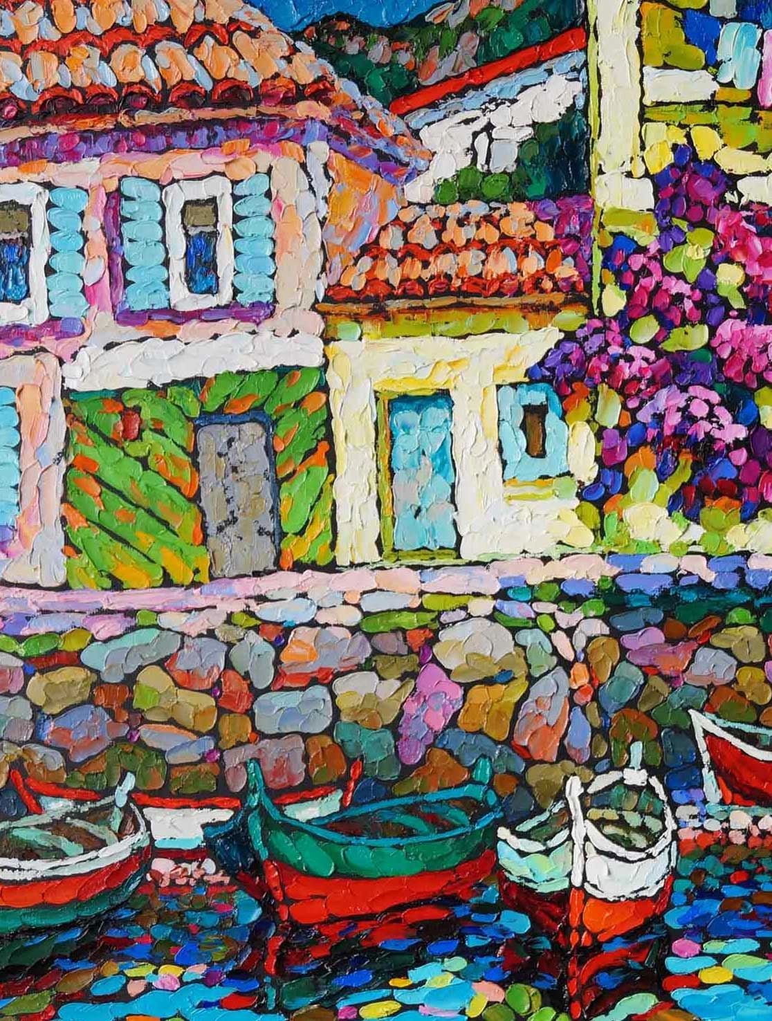 Картина Масло Черногорские пленэры. Набережная Столива  Эскиз. художника Веселовский Валерий 