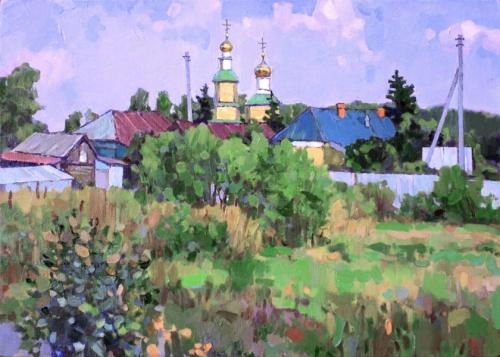 Картина Масло Тёплый август в Прислонихе художника Таранов Вячеслав